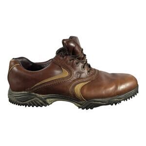 FootJoy Contour Series 54038 Brown Leather Golf Shoes Men’s Size 12M Softspikes